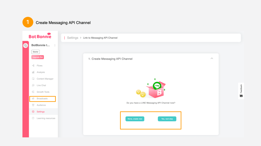 Connect to LINE official account